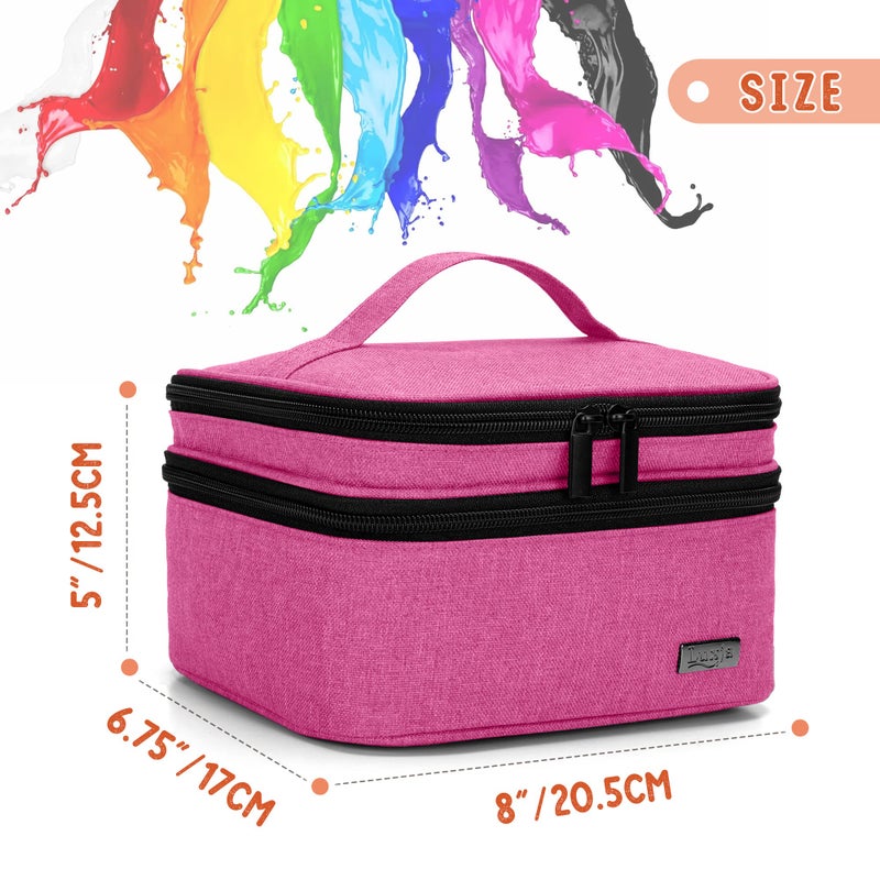 LUXJA Nail Polish Carrying Case - Holds 20 Bottles (15ml - 0.5 fl.oz), Portable Organizer Bag for Nail Polish and Manicure Set, Pink - Image 5
